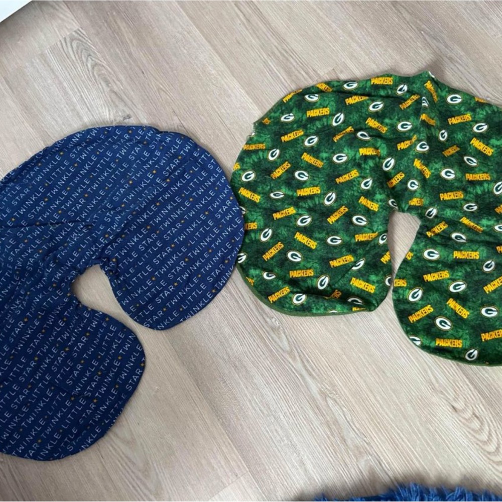 Handmade boppy pillow covers. Green Bay Packers & twinkle little star print